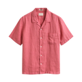 Gmnt Dyed Linen Camp Shirt - Rose Pink