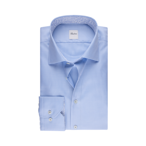 Stenströms REGULAR C77 RM CUFF CONTRAST - LIGHT BLUE