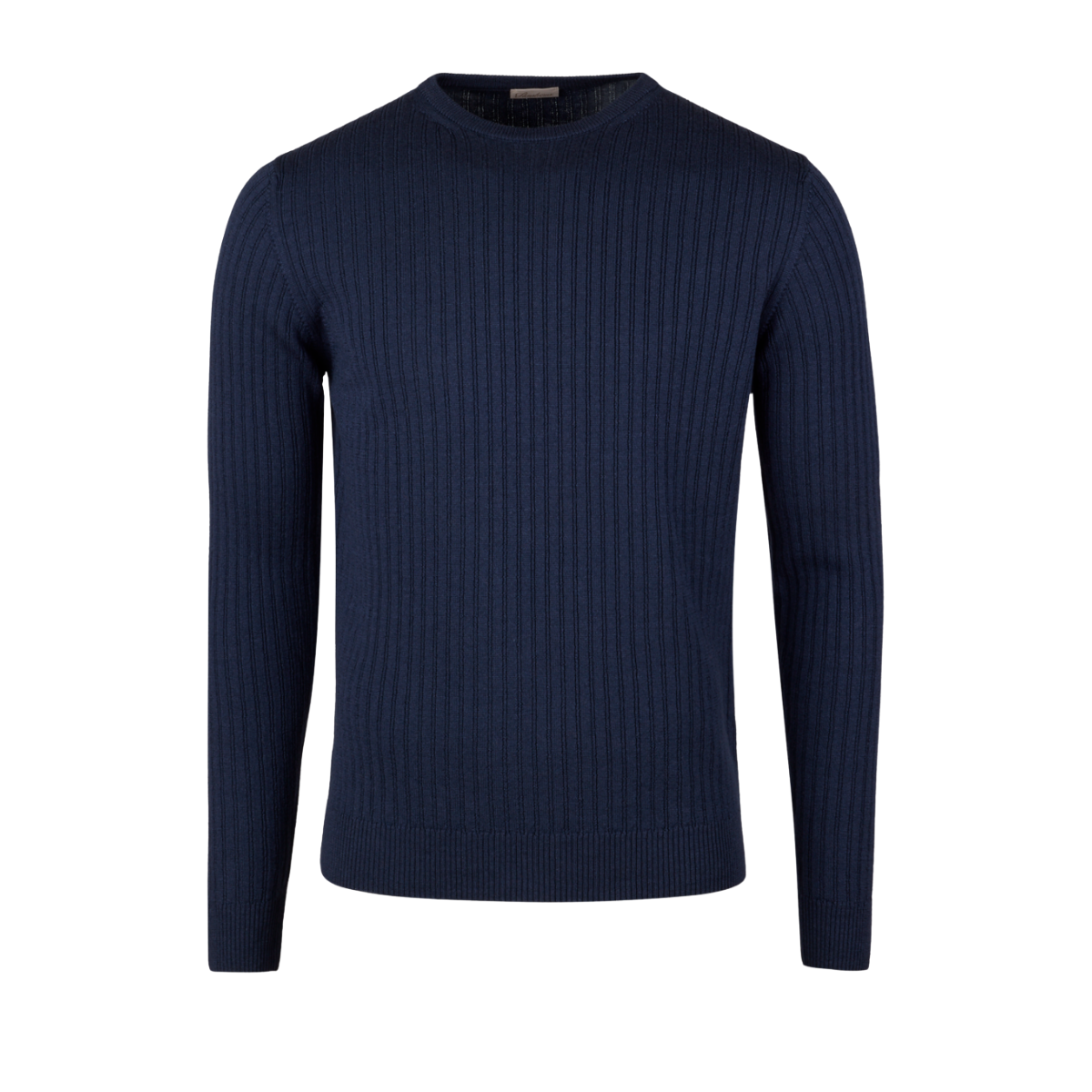Sweater Knitted Ribbed Linen / Merino Wool - Dark Blue
