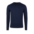 Sweater Knitted Ribbed Linen / Merino Wool - Dark Blue