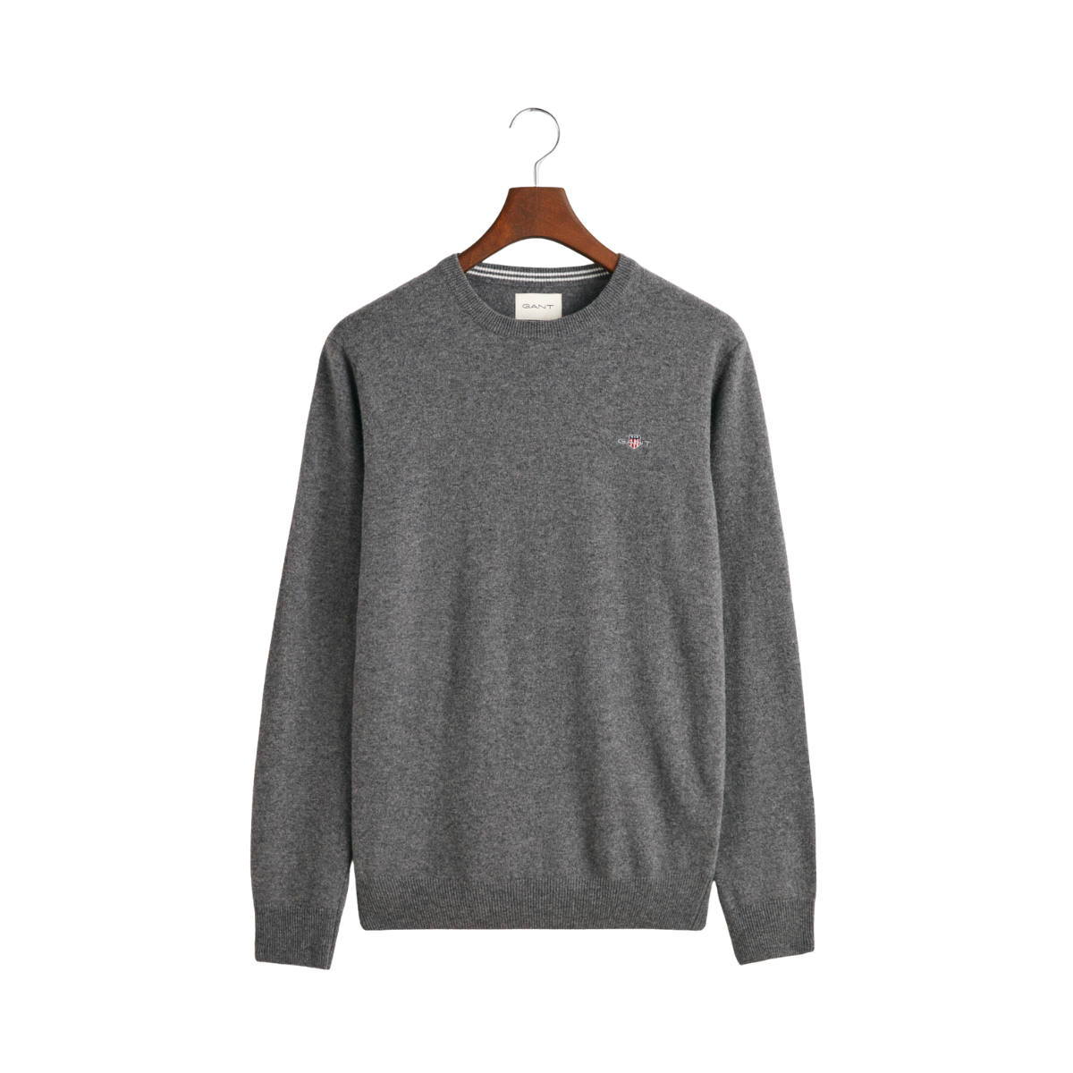 Superfine Lambswool C-Neck - Charcoal Melange