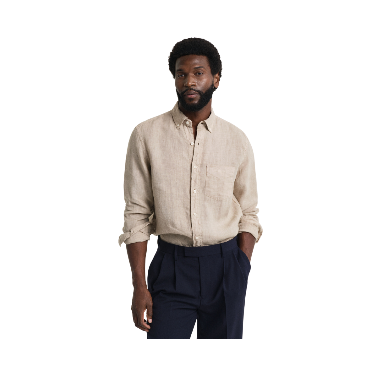 Gmnt Dyed Linen Shirt - Dry Sand