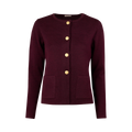 Stina Knit Cardigan - Dark Red