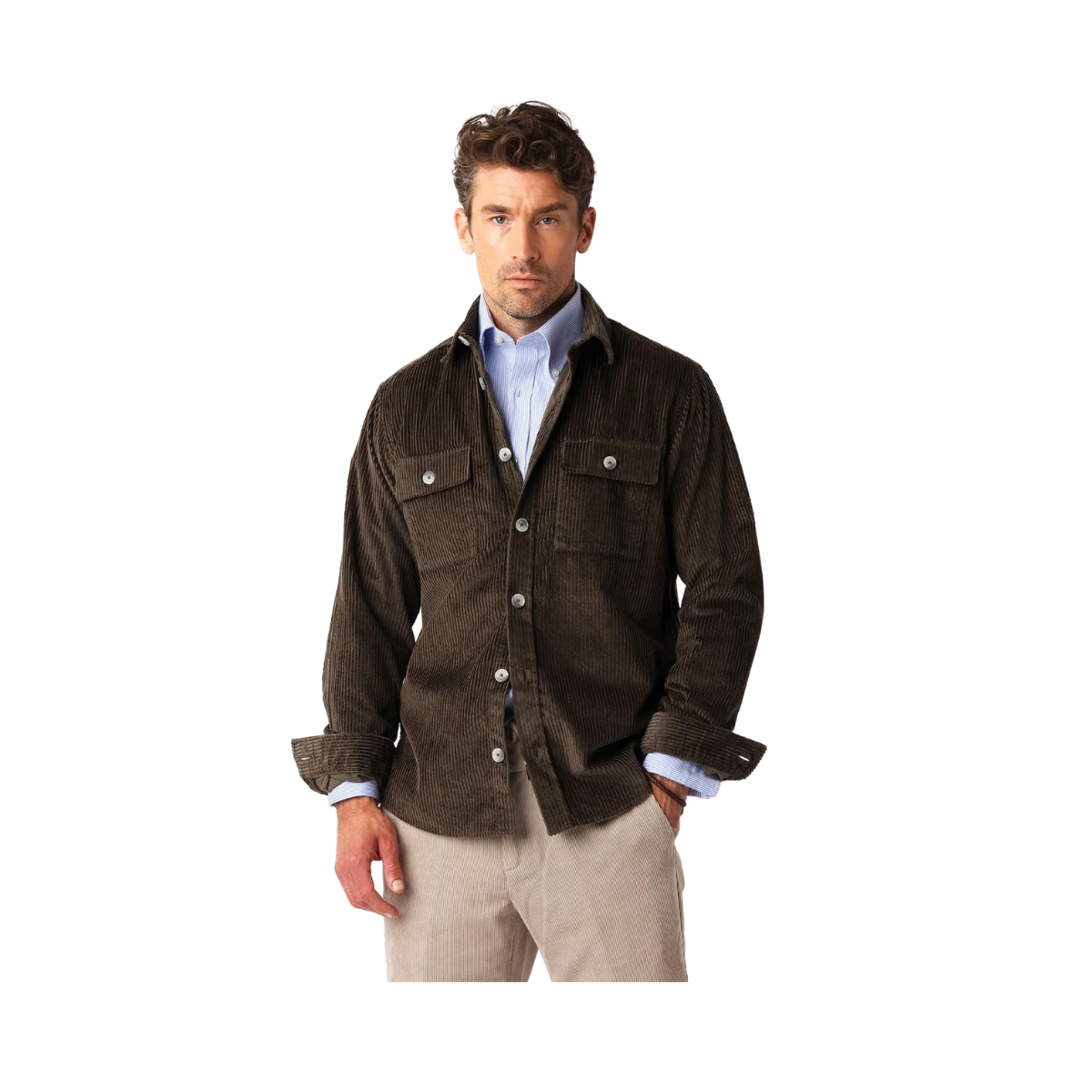Cord Shirt - Chocolate