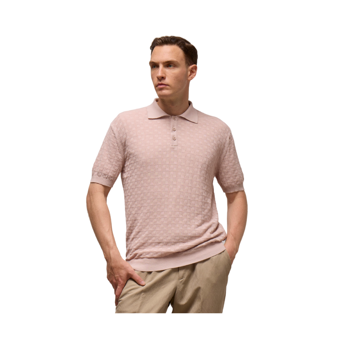 Polo Quadro Organic Cotton Crepe - Shell