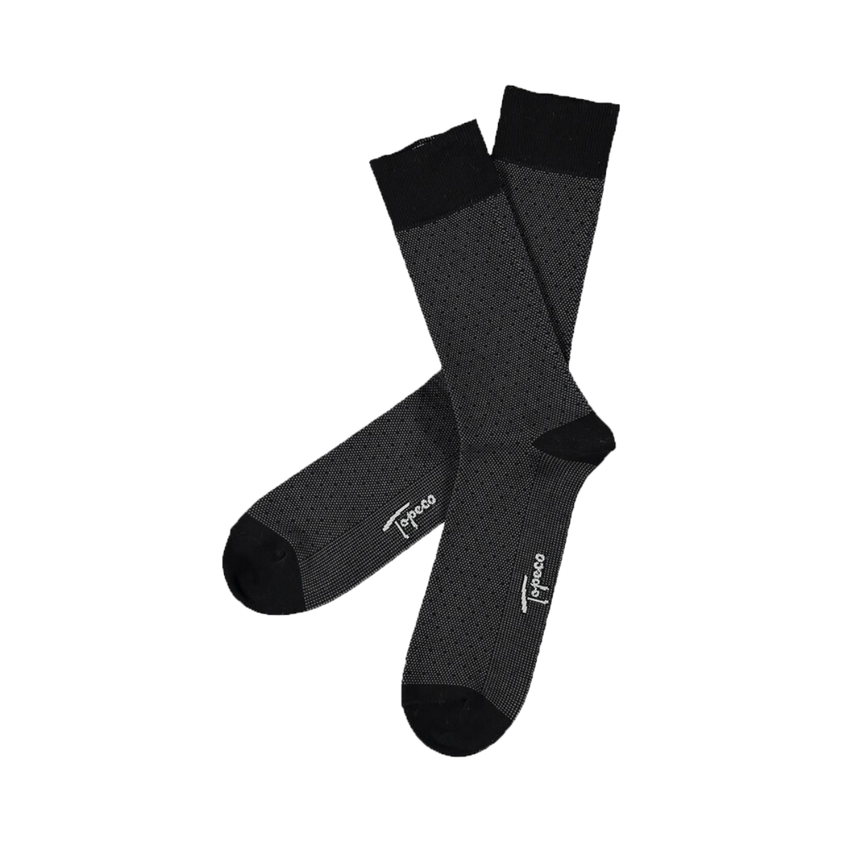 Mercerized Pattern Sock - Black