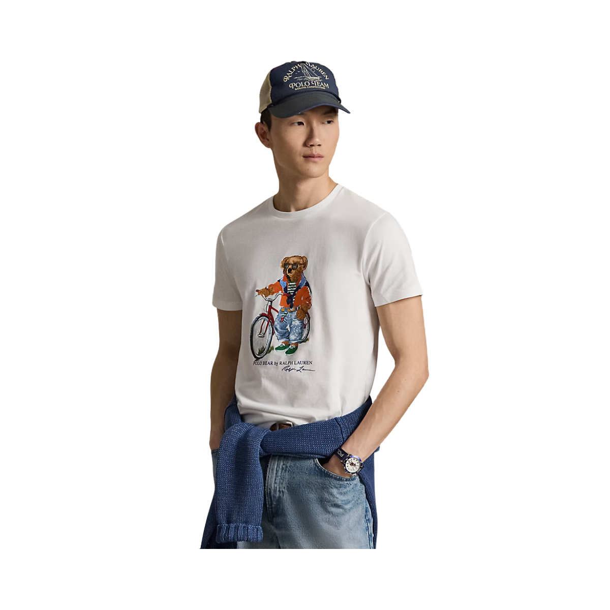 Knit T-Shirt - White Summer Bear