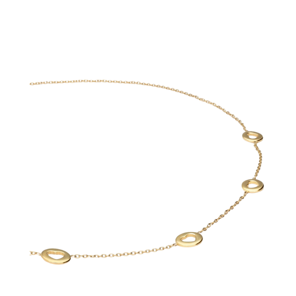 Necklace Charms Open Hearts - Gold