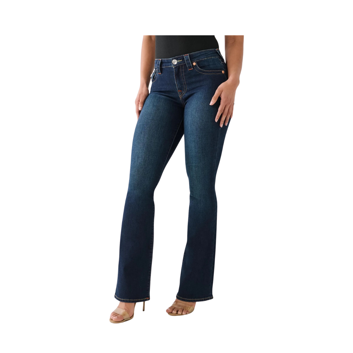 Becca Mid Rise Boot Cut Flap - Blue