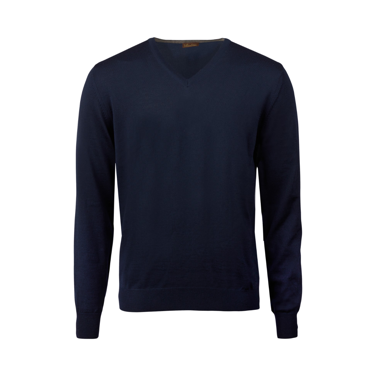 Pullover Knitted V-Neck Merino Wool - Navy