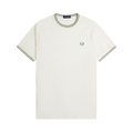 Twin Tipped T-Shirt - Light Ecru/Olive Mint