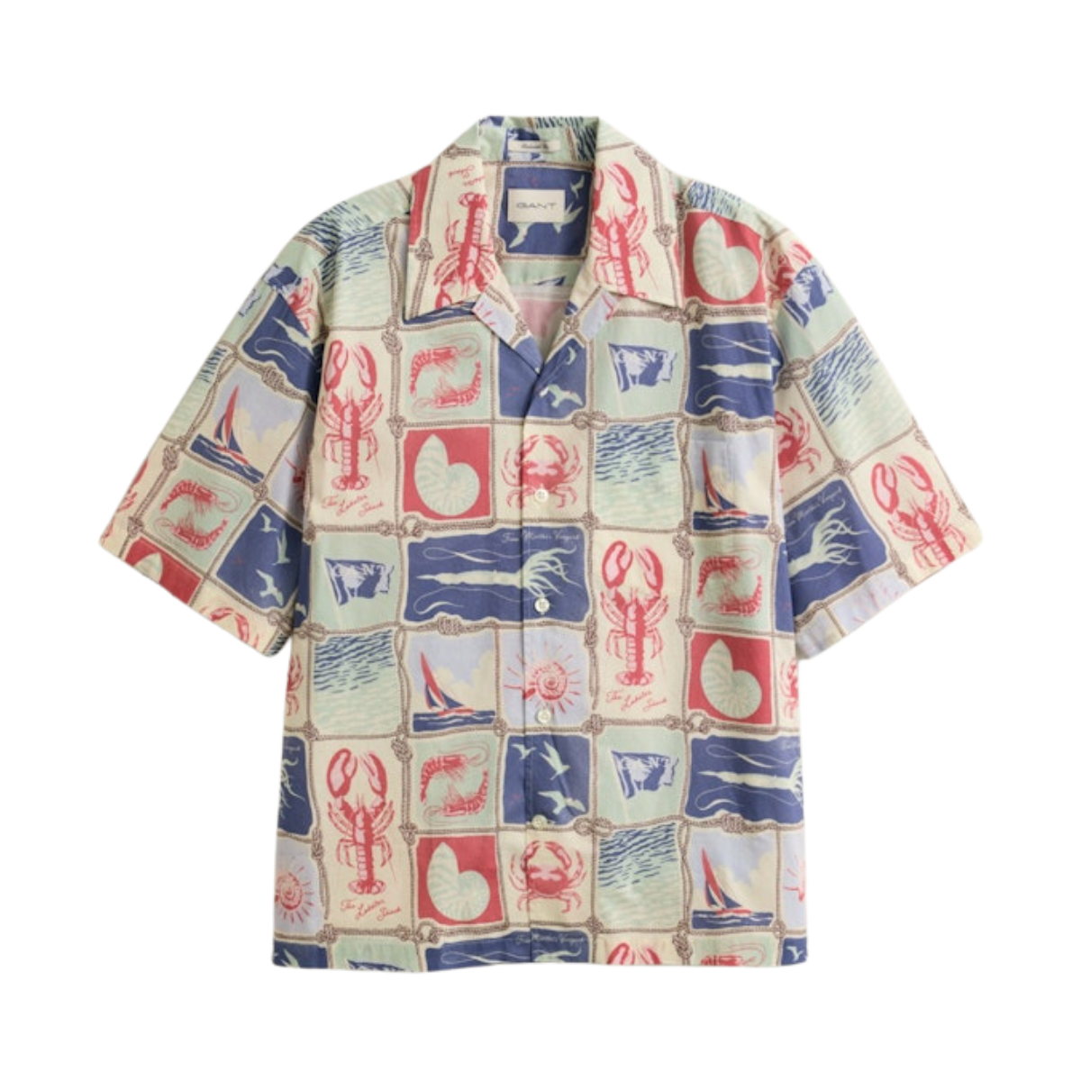 Nautical Print Shirt - Creamed White