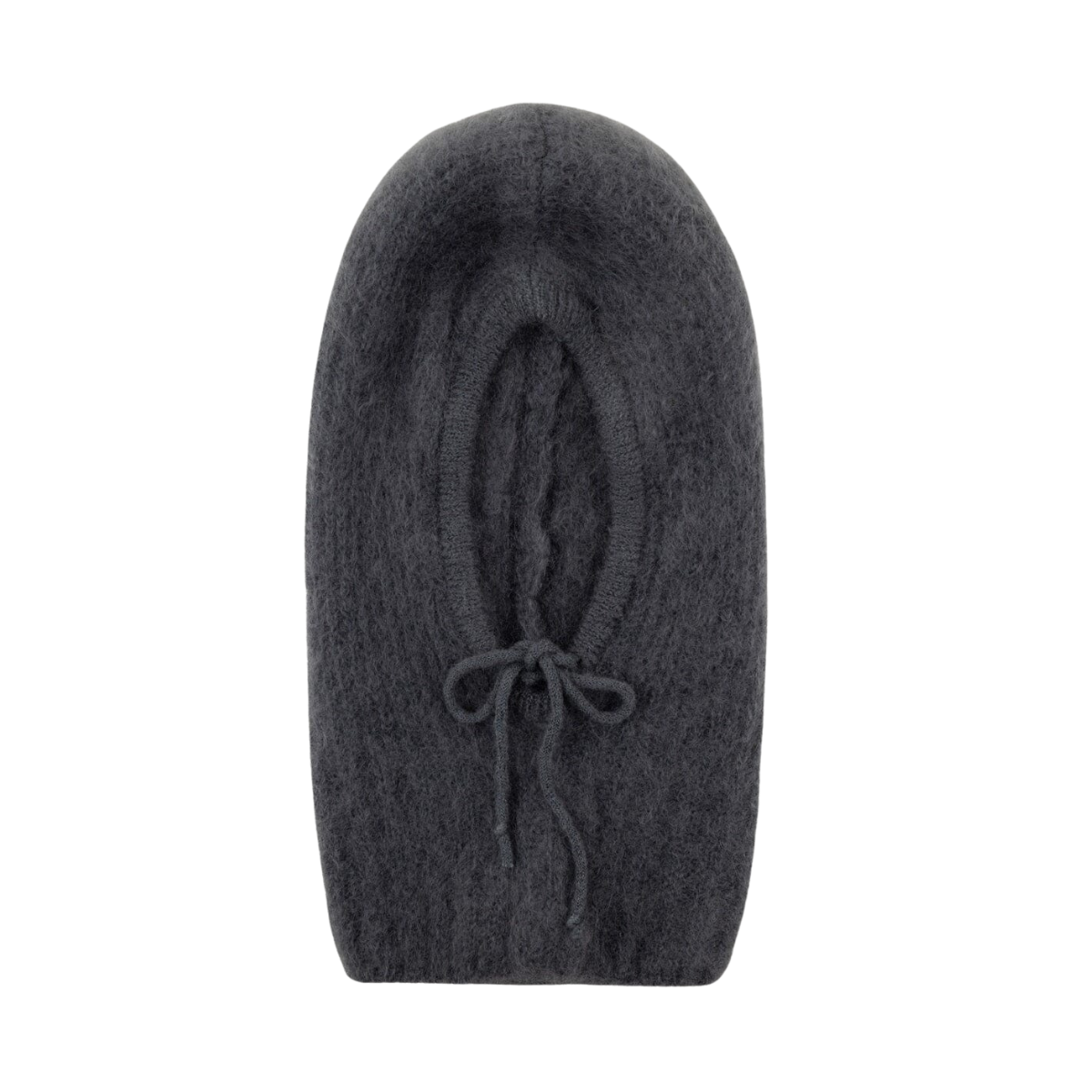 Merle Knit Balaclava - Medium Grey Melange