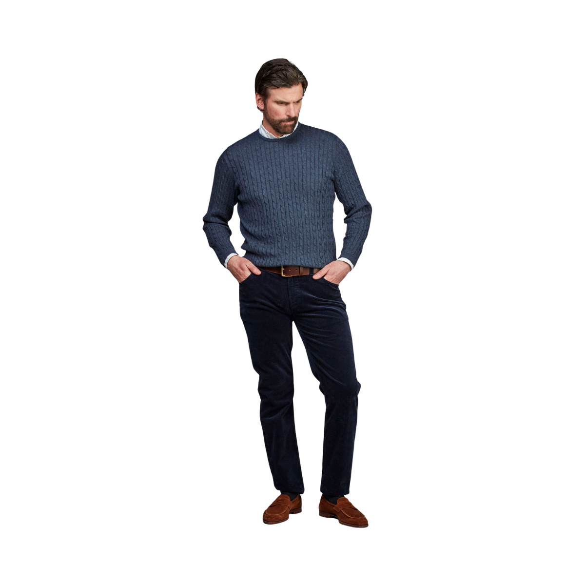 5-Pkt 8W Cord - Navy