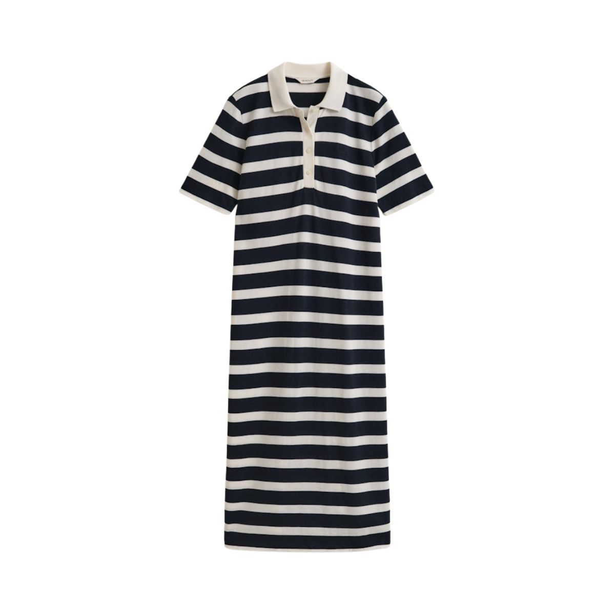 Reg Striped SS Polo Dress - Evening Blue