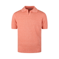 Polo Shirt Knitted Ribbed - Orange