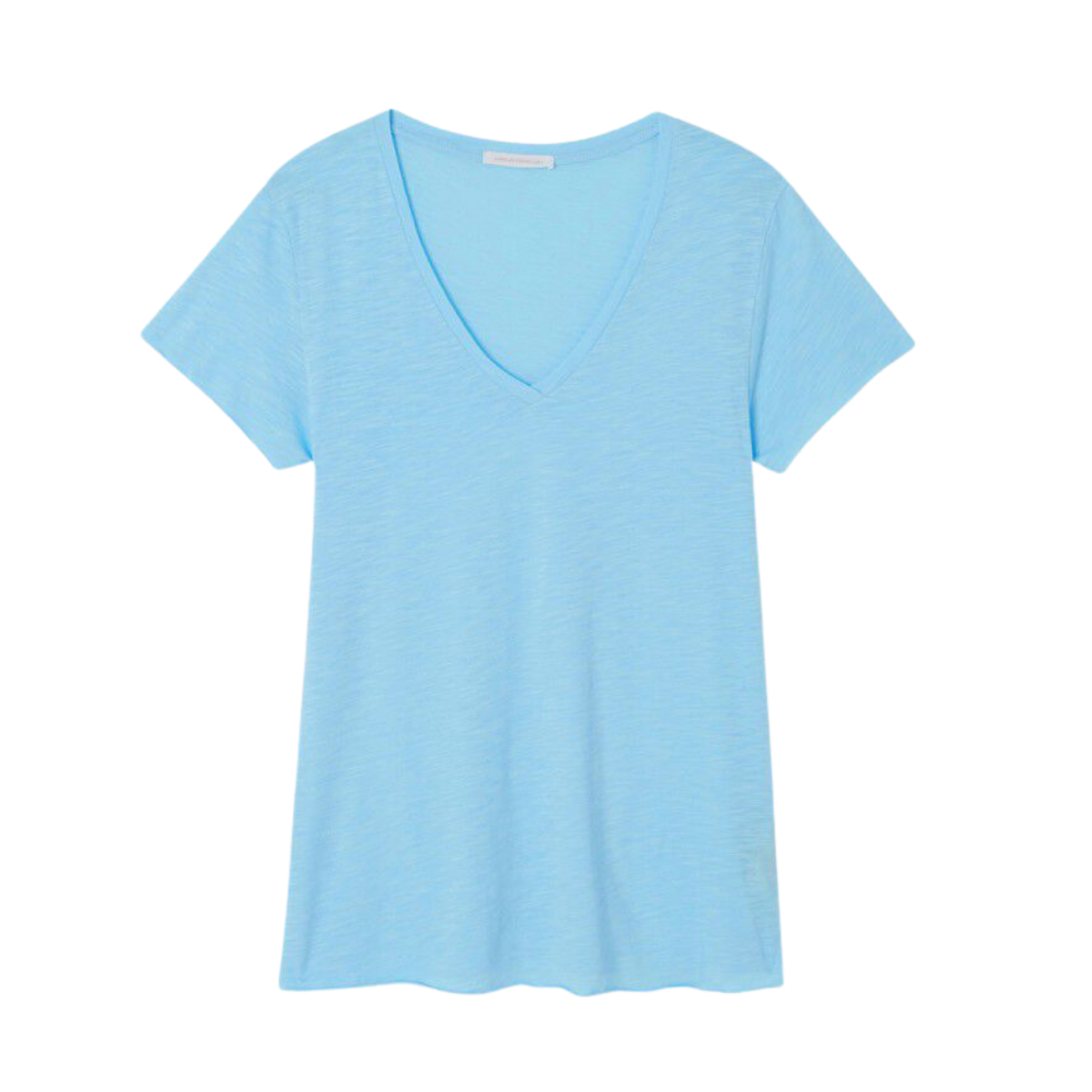 T-Shirt Trapeze Mc Col V - Bleu Ciel Vintage