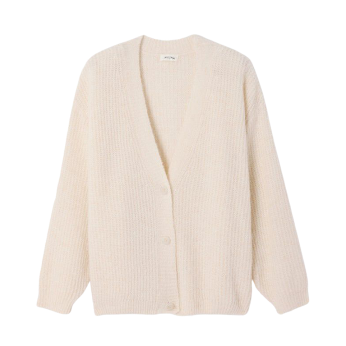 Gilet Court Ml Col V Boutonne - Nacre Chine