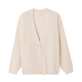 Gilet Court Ml Col V Boutonne - Nacre Chine