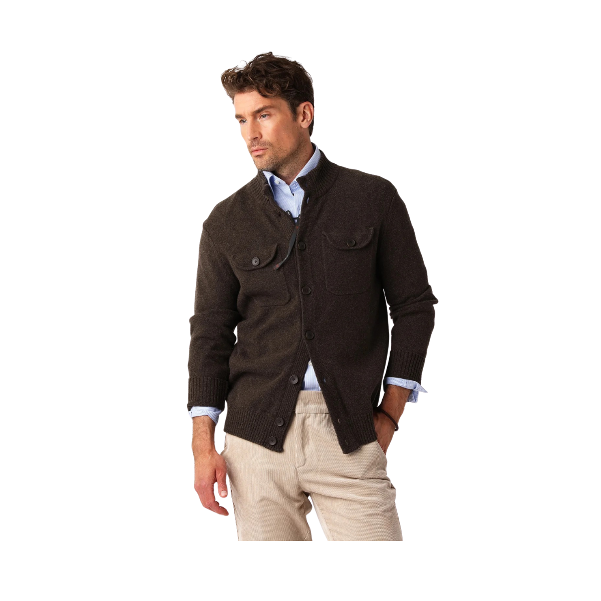 Pocket Cardigan - Chocolate