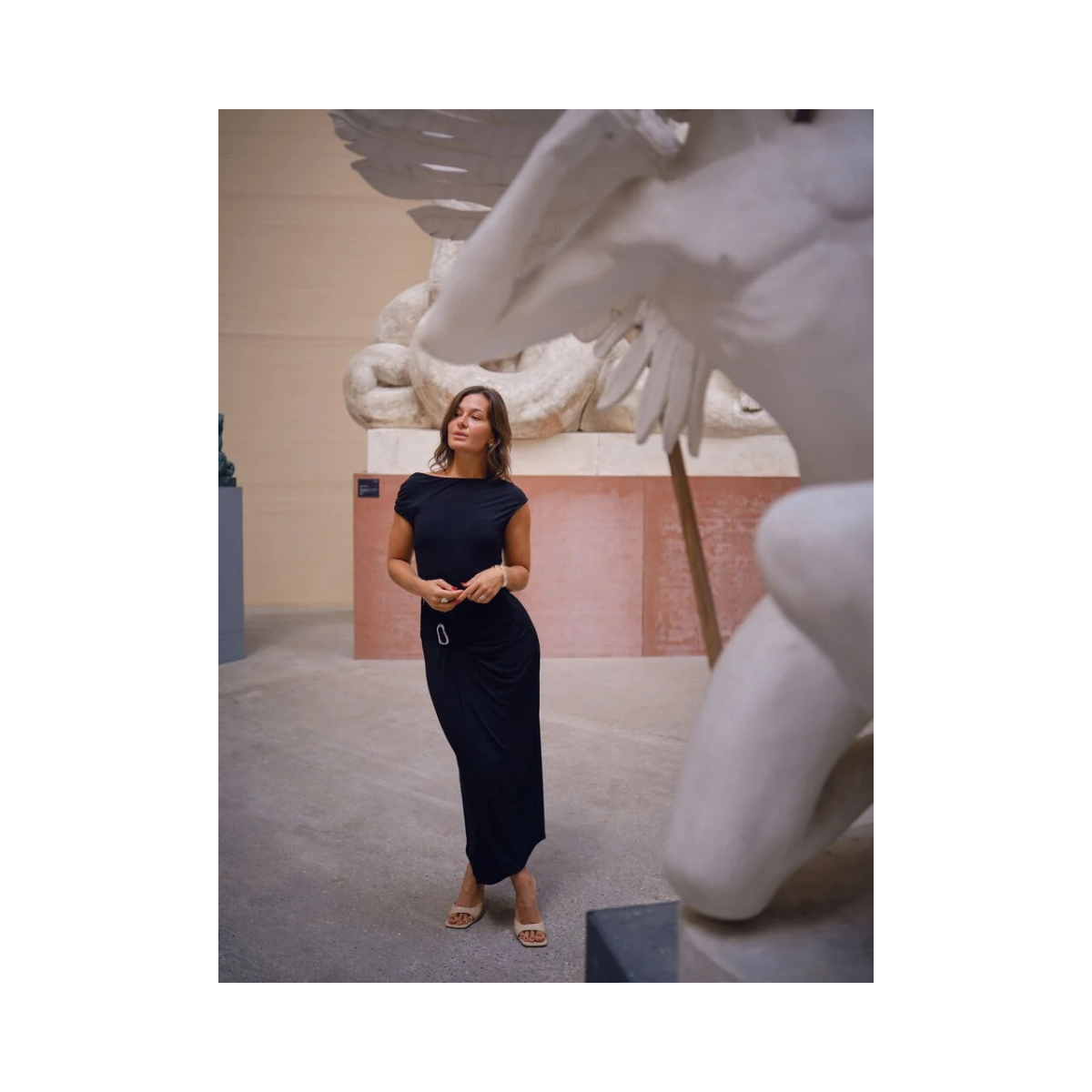 Minja Drapy Dress - 100 Black