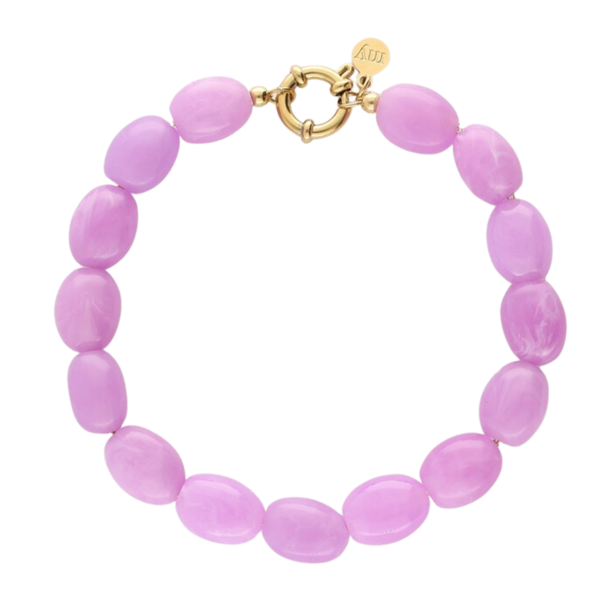 Bracelet Beads Lila - Gold