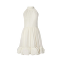 Fern Halterneck Ruffled Mini Dress - White