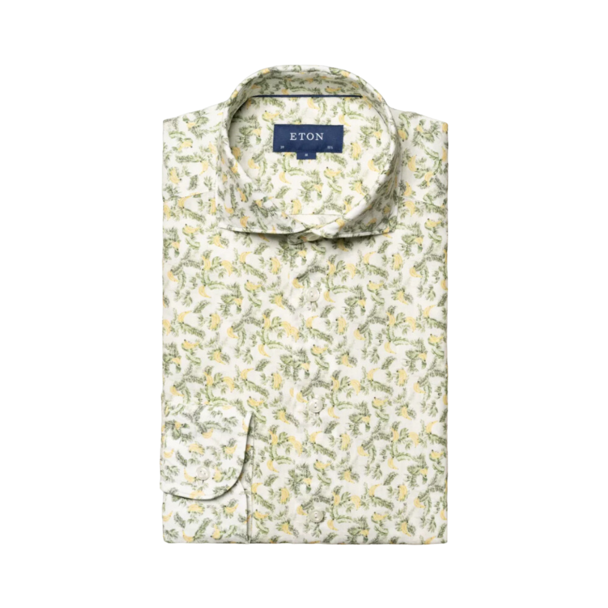 Print Linen Shirt - Green