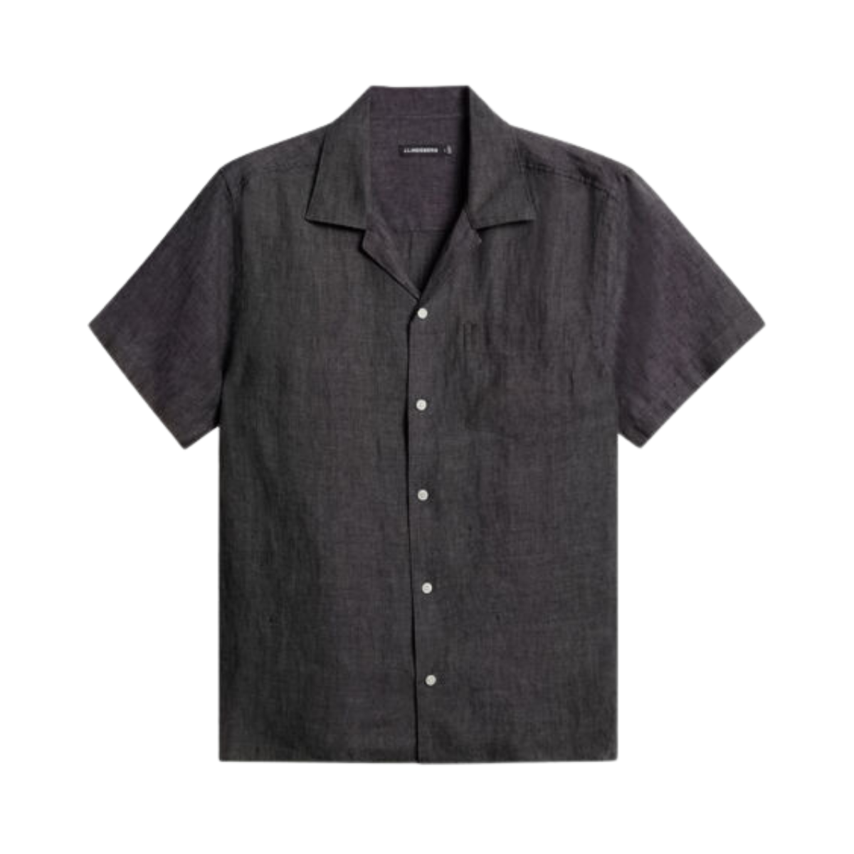 Elio Linen Melange Shirt - Black