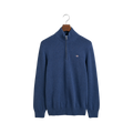 Casual Cotton Halfzip - Dark Jeansblue Melange