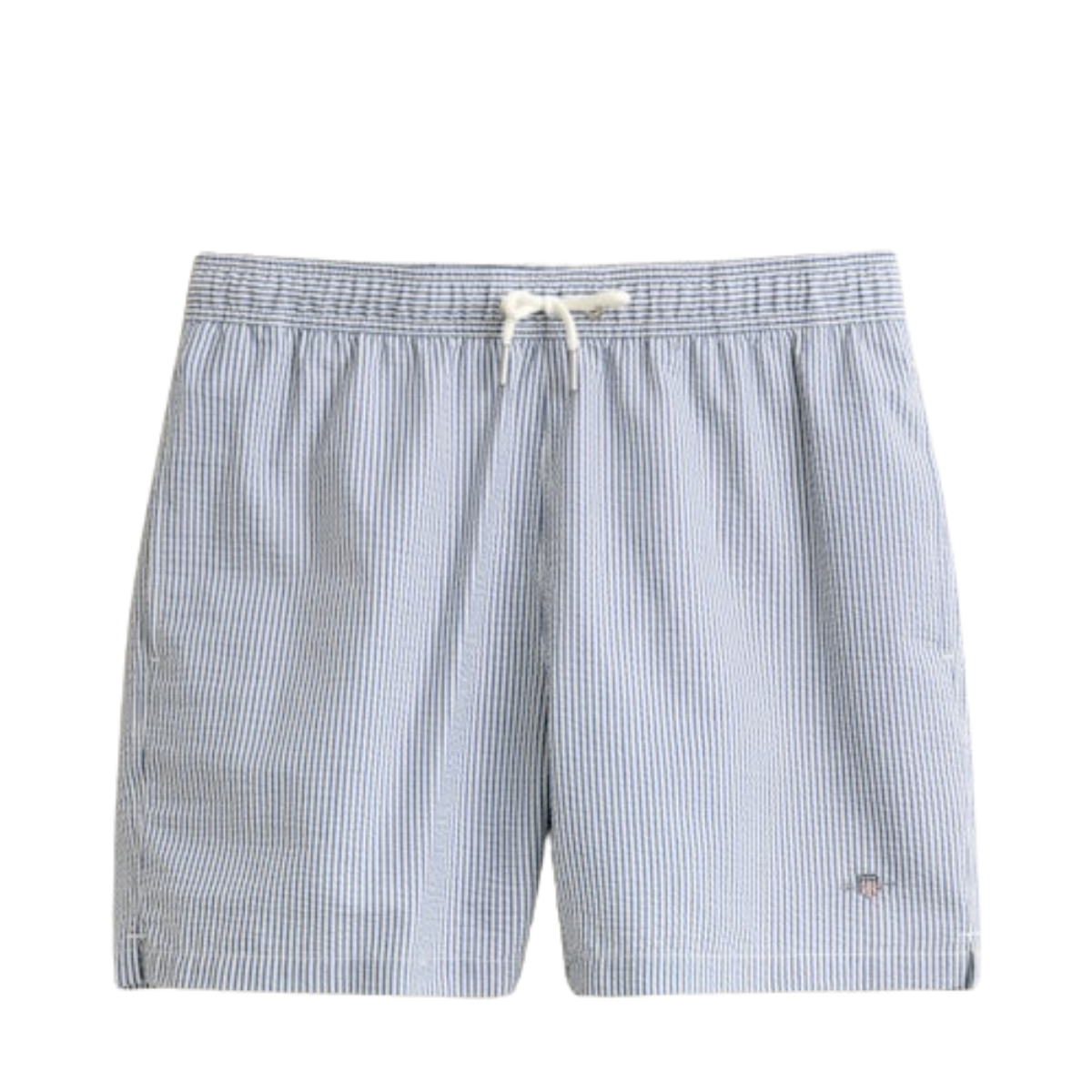 Striped Seersucker Swim Shorts - VINTAGE BLUE