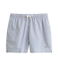 Striped Seersucker Swim Shorts - VINTAGE BLUE