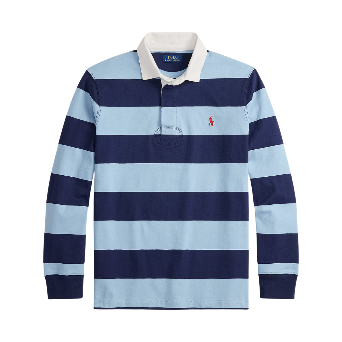 Classic Striped Rugger - Powder Blue/Newport Navy