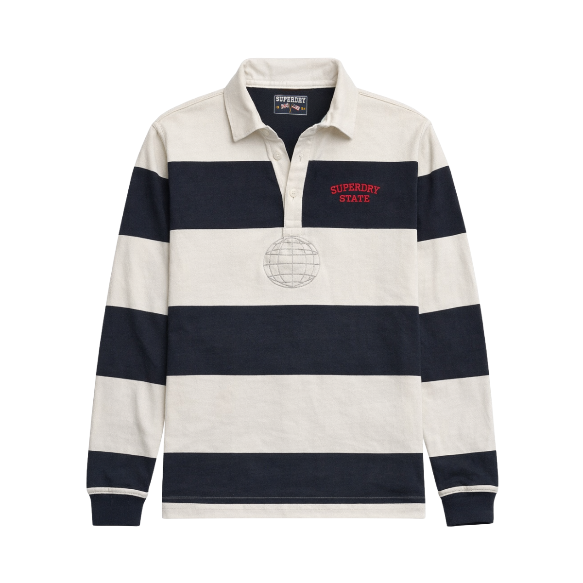 Heritage Stripe Rugby Top - Navy/Ecru
