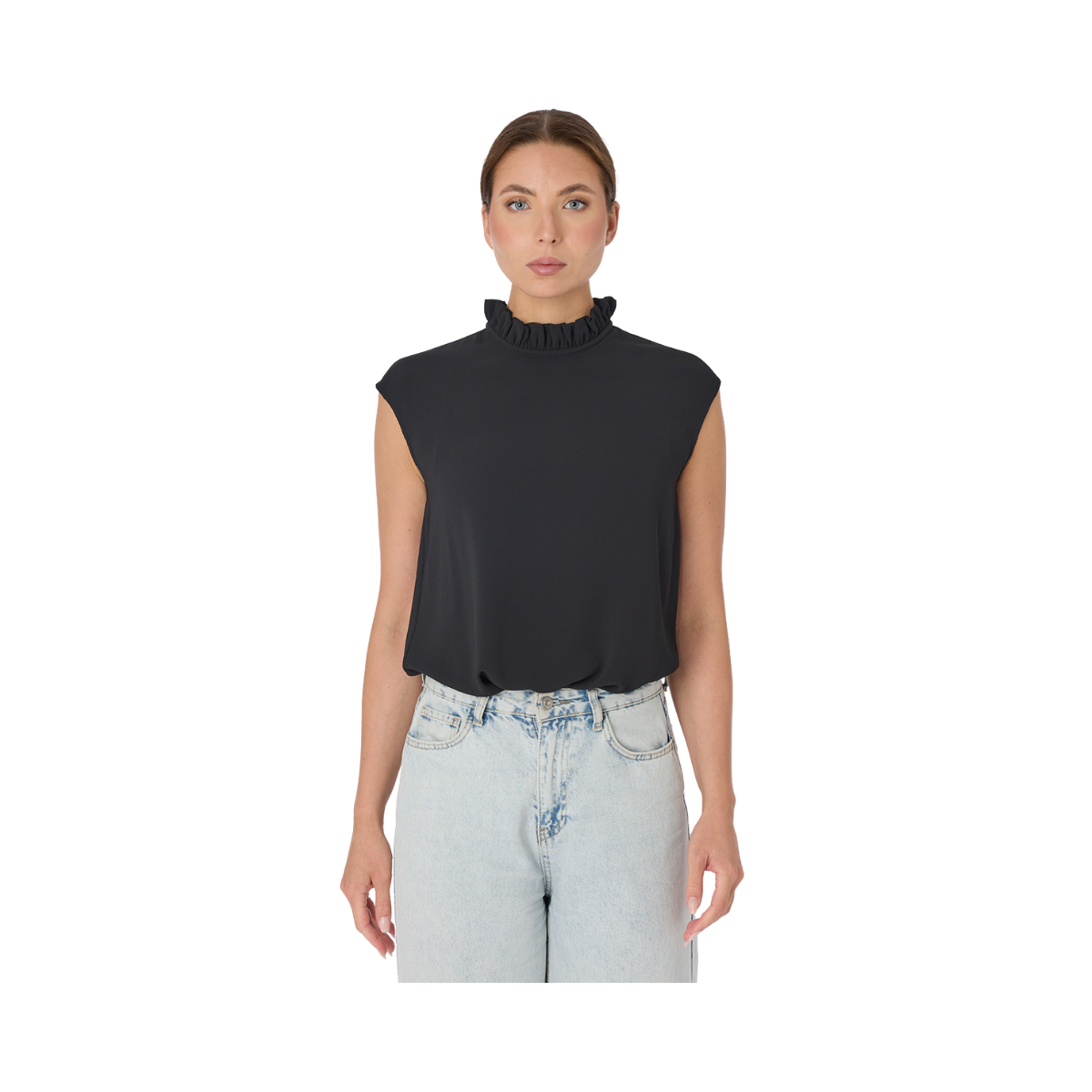 Emily frill top - Black