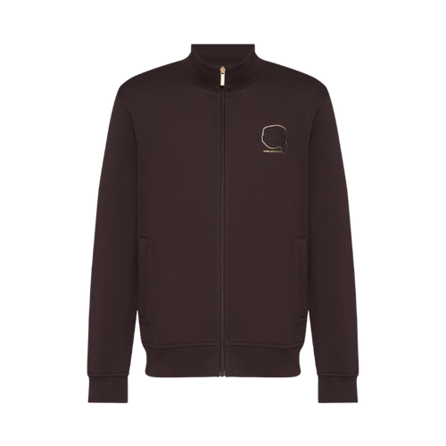 Karl Lagerfeld SWEAT ZIP JACKET - BLACKBROWN