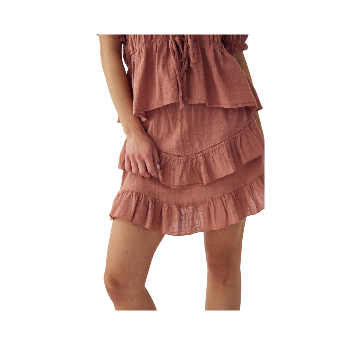N-MARLIN SKIRT - RED CLAY