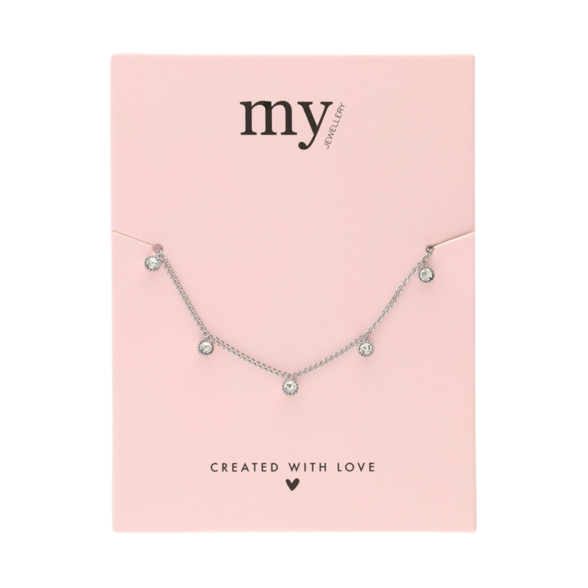 Armbandje vijfstrass steentjes - 1500 Silver