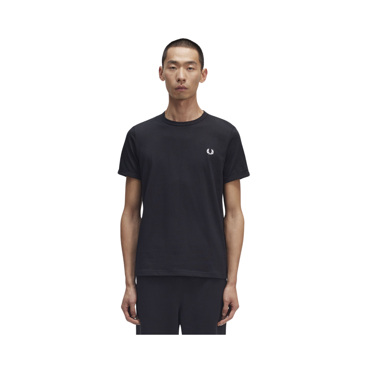 RINGER T-SHIRT - Black