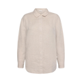 Loose Linen Shirt - Light Feather Gray