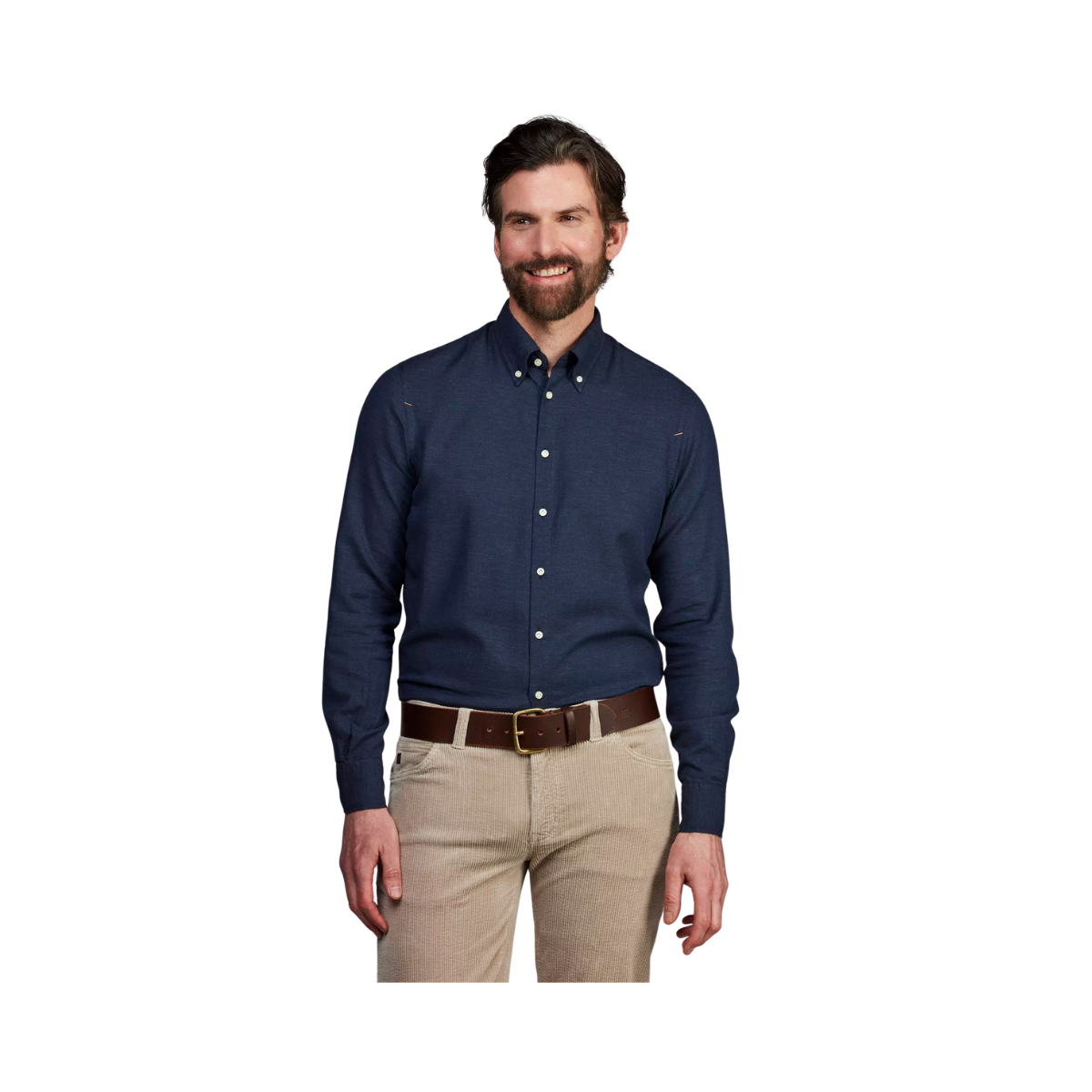 Solid Flanel Shirt - Dark Blue