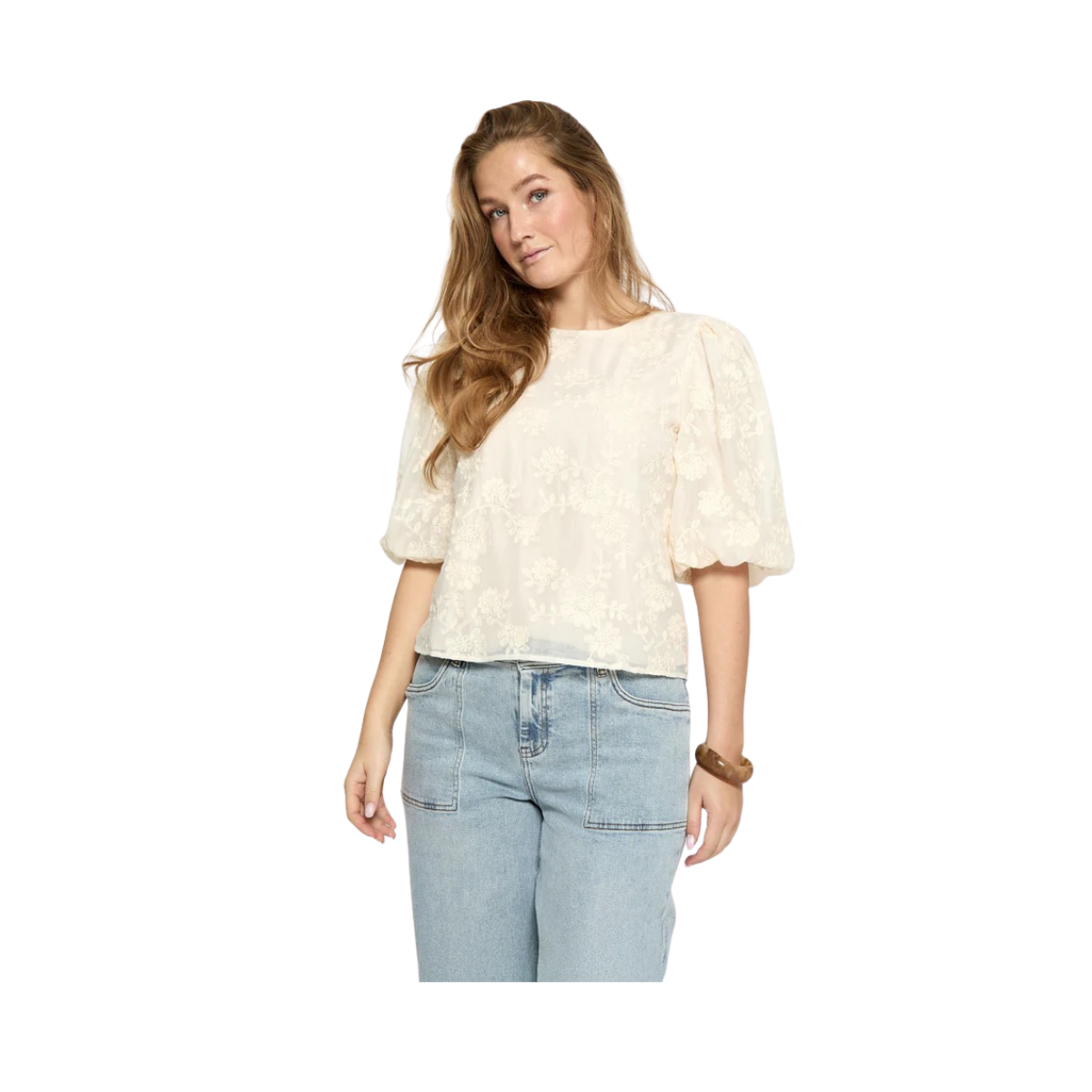 PCNomara Blouse - Whitecap Creme