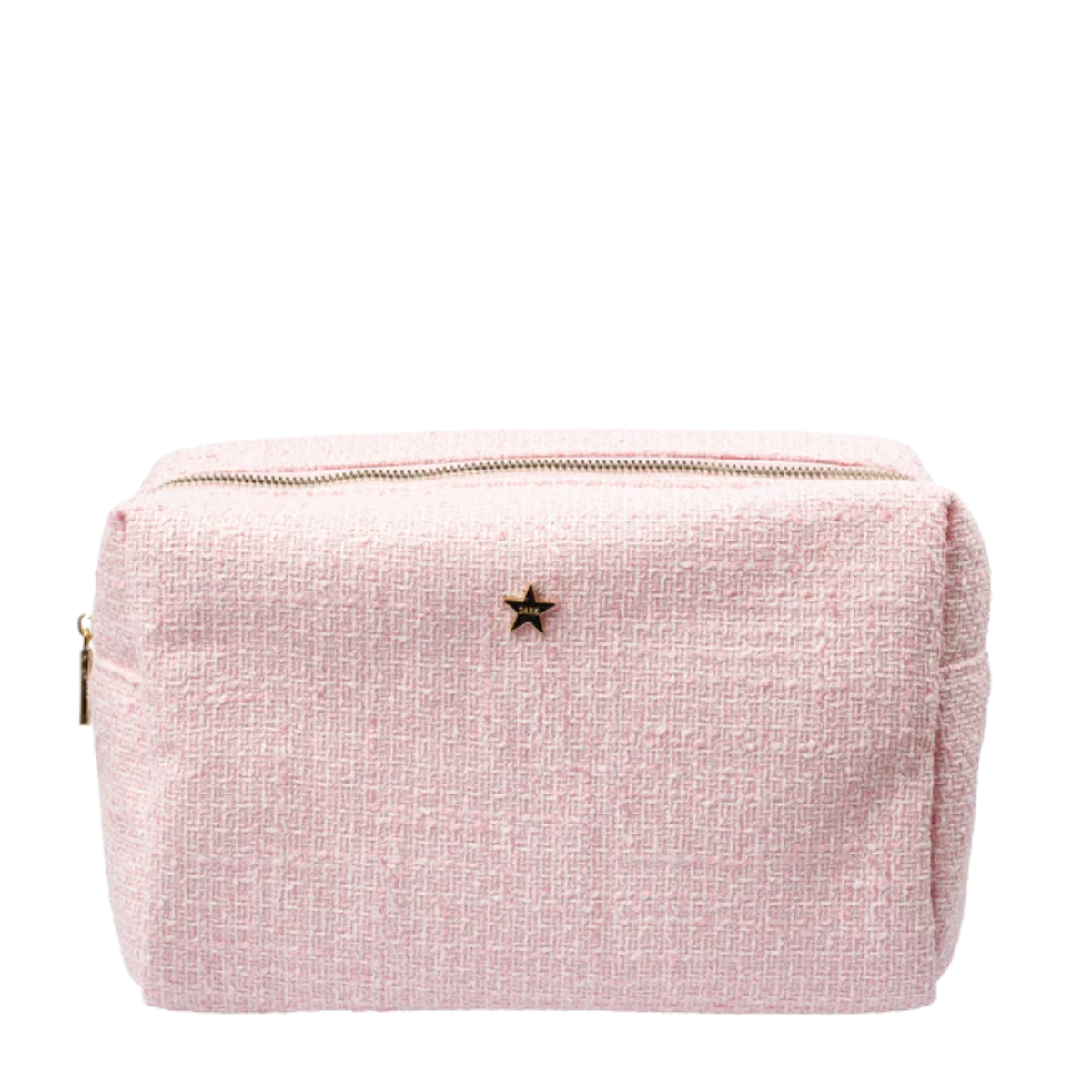 Tweed Make-Up Pouch Large - Cotton Candy