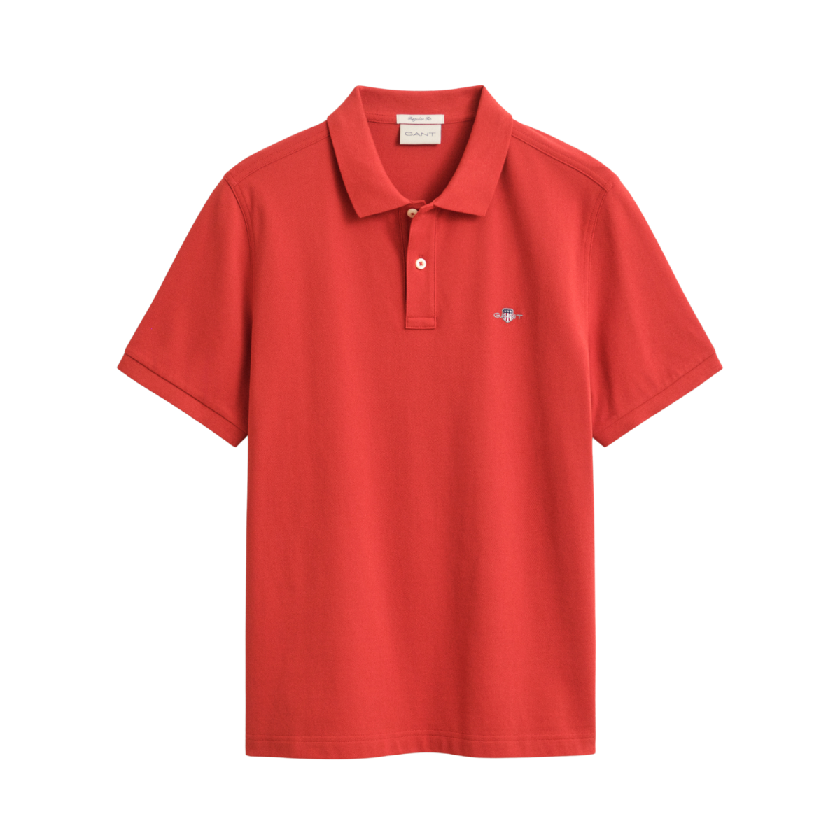 Shield SS Pique Polo - Maple Fire