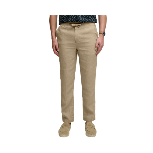 Superdry MERCHANT LINEN PANT - SAND