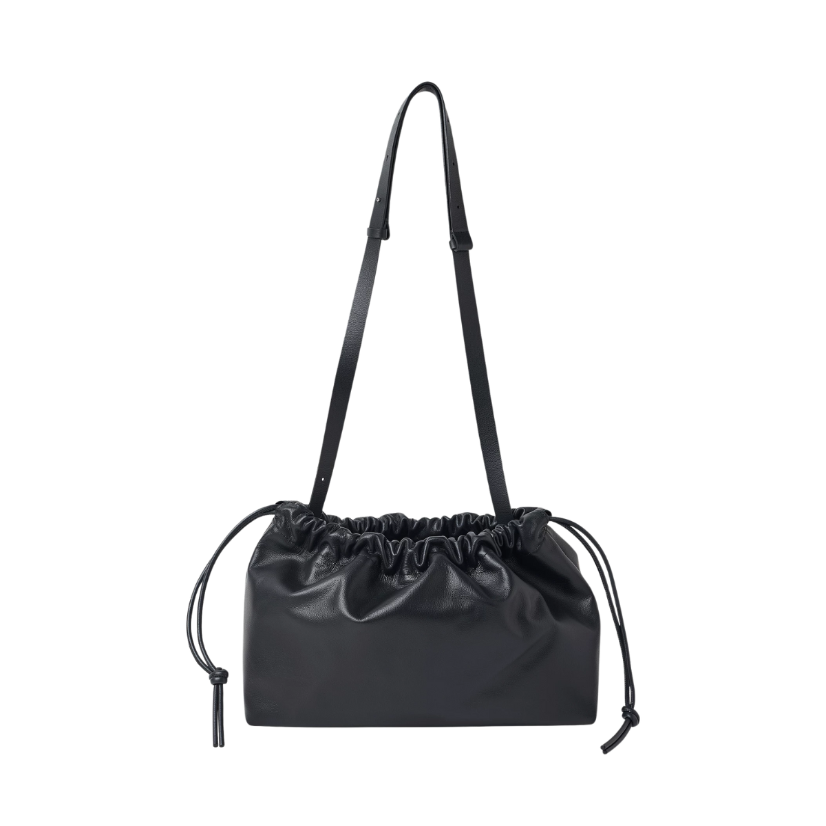 Smooth Leather Bag - Black