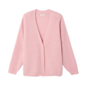 Gilet Court Ml Col V Boutonne - Barbe A Papa Chine