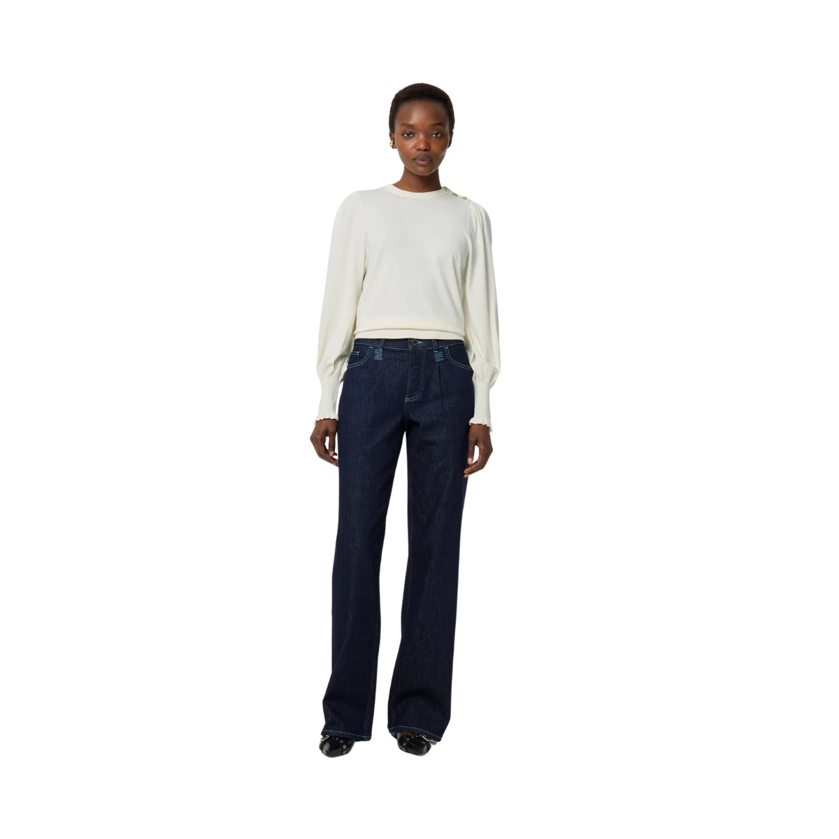 NOOS Molly Balloon Pullover - Cosy White