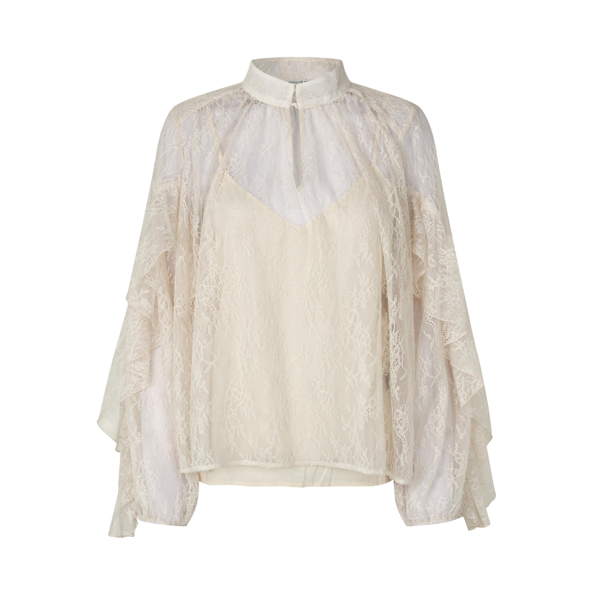 Sybell Lace Blouse - Soft Beige