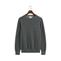 Cotton Pique C-Neck - Dark Grey
